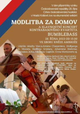 Ekumenické setkání Modlitba za domov a slavnostní koncert kontrabasového kvarteta BUMBLEBASS